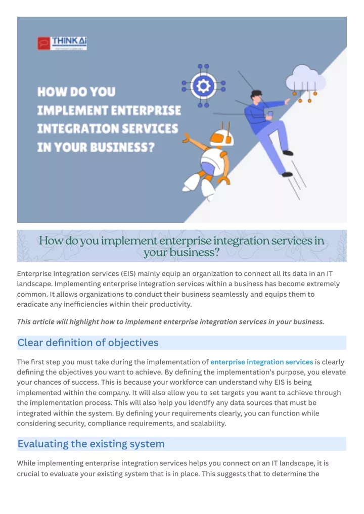 how do you implement enterprise integration