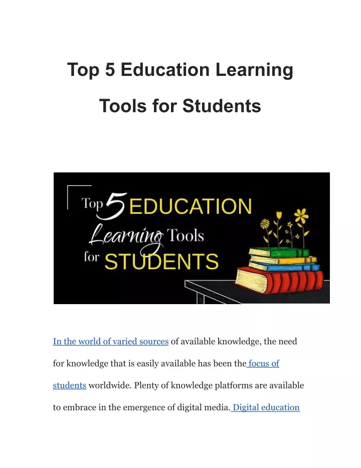 top 5 education learning