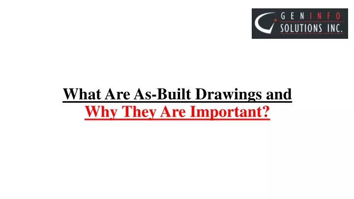 what are as built drawings and why they are important