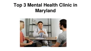 Best 3 Mental Health Clinic in Maryland