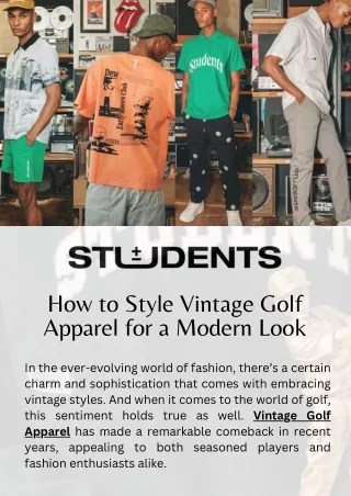 How to Style Vintage Golf Apparel for a Modern Look