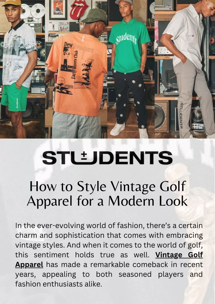 how to style vintage golf apparel for a modern