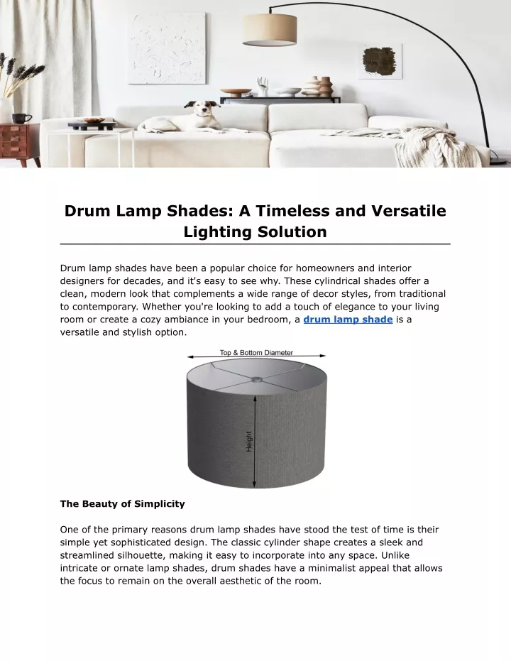 drum lamp shades a timeless and versatile