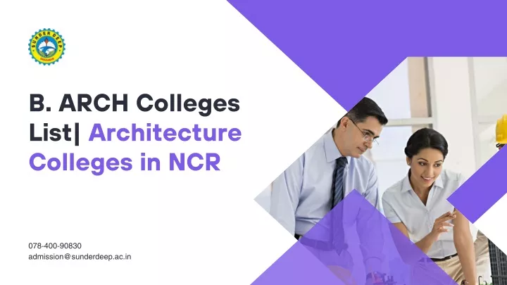 b arch colleges list architecture colleges in ncr