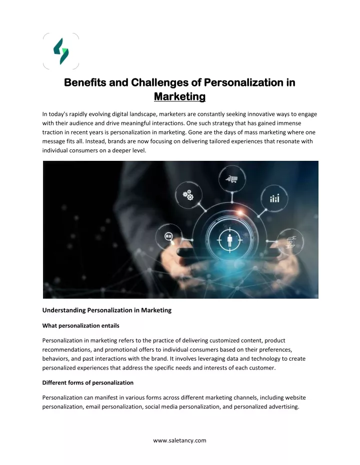 benefits and challenges of personalization