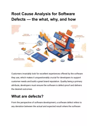 root cause analysis for software defects the what