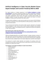 Artificial Intelligence In Cyber Security Market Future Aspect Analysis and Current Trends by 2023 to 2033 - slide 1