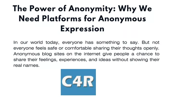 the power of anonymity why we need platforms