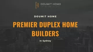 Duplex home builders sydney