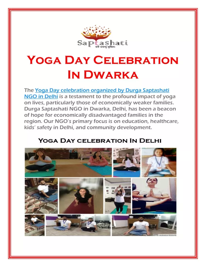 yoga day celebration in dwarka