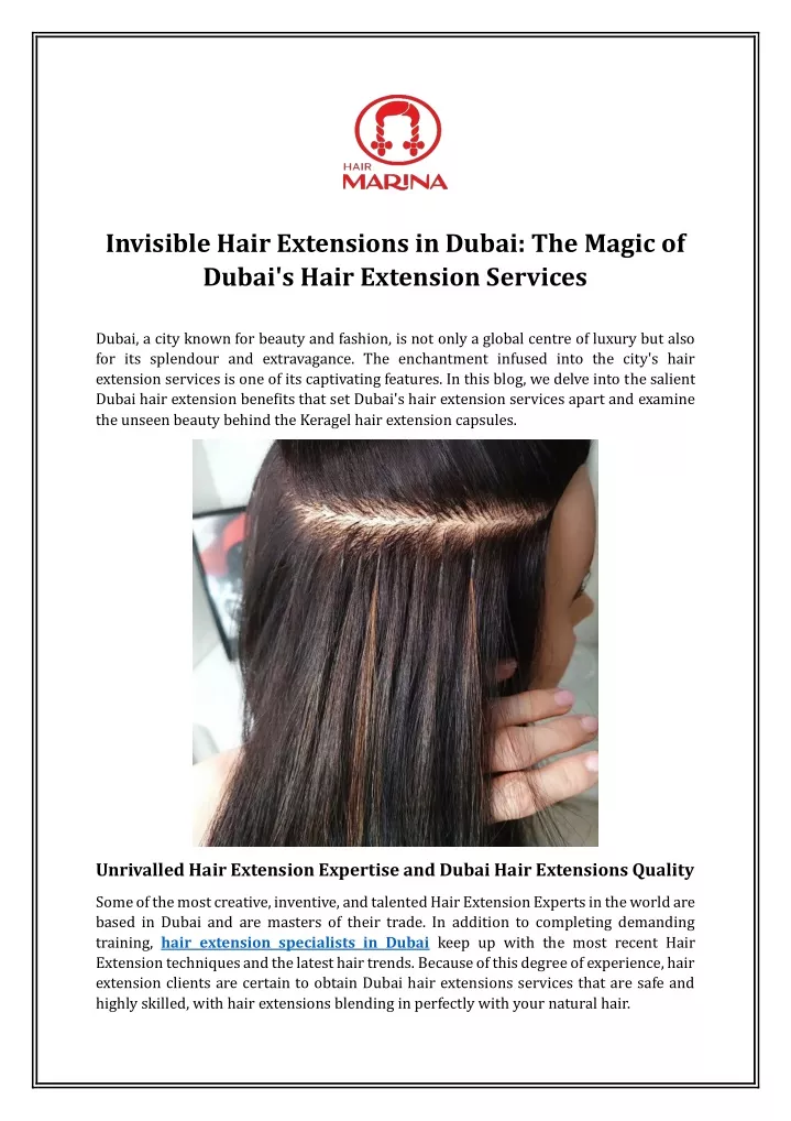 invisible hair extensions in dubai the magic