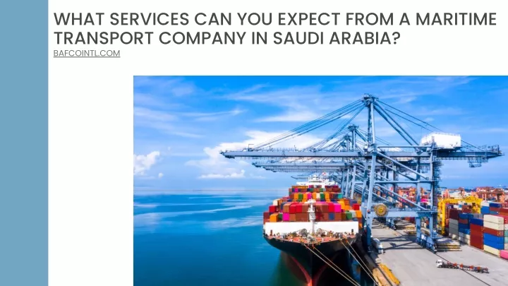 what services can you expect from a maritime