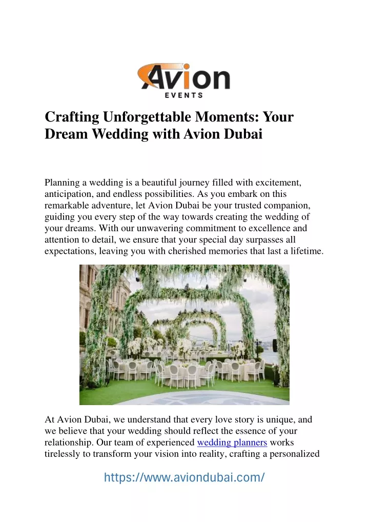 crafting unforgettable moments your dream wedding