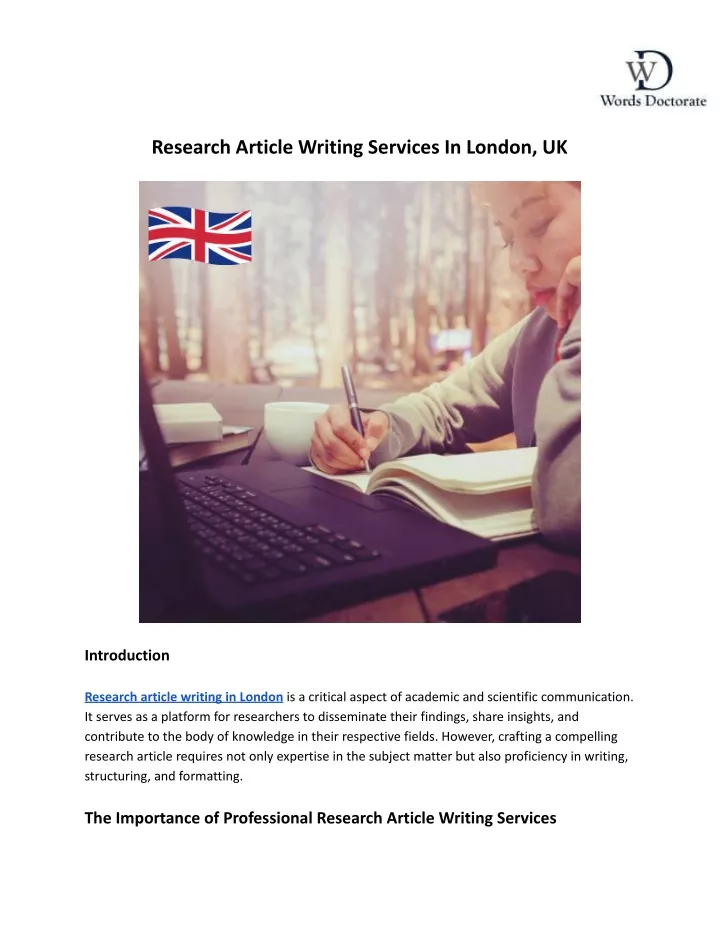 research article writing services in london uk