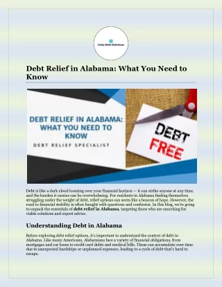 debt relief in alabama what you need to know