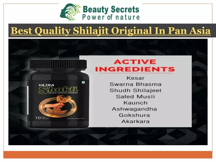 best quality shilajit original in pan asia