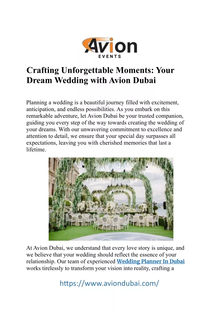 crafting unforgettable moments your dream wedding