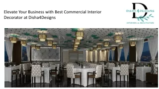 Elevate Your Business with Best Commercial Interior Decorator at Disha4Designs