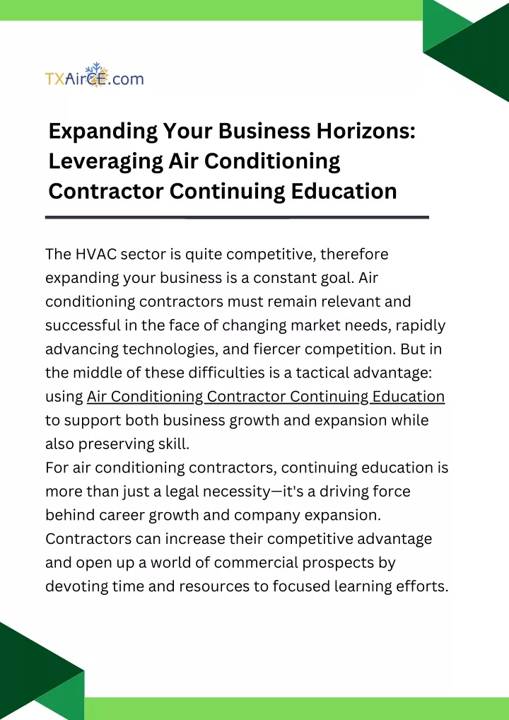 expanding your business horizons leveraging