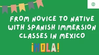From Novice to Native With Spanish Immersion Classes in Mexico