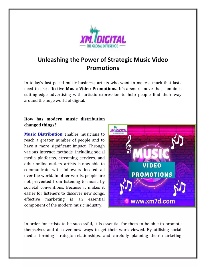 unleashing the power of strategic music video