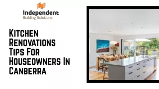 Kitchen Renovations Tips For Houseowners In Canberra