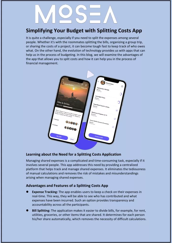 simplifying your budget with splitting costs app