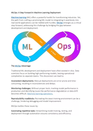 mlops a step forward in machine learning