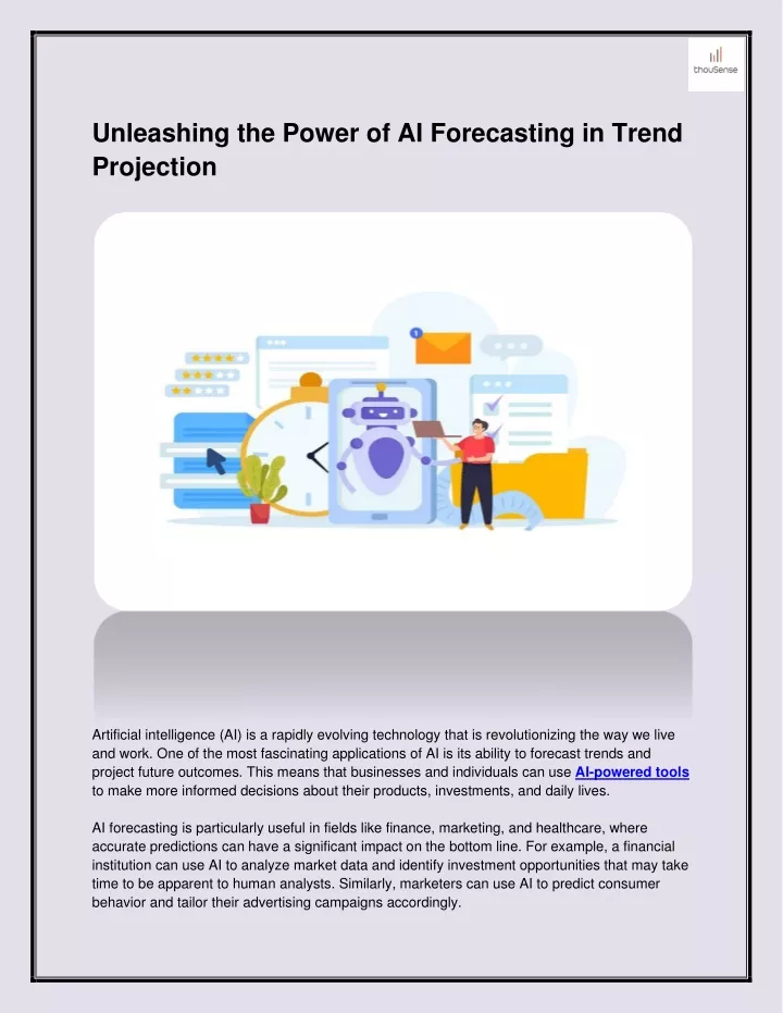 unleashing the power of ai forecasting in trend