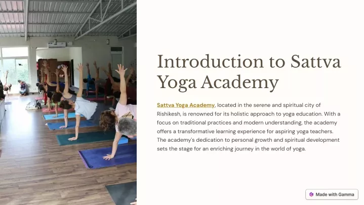introduction to sattva yoga academy