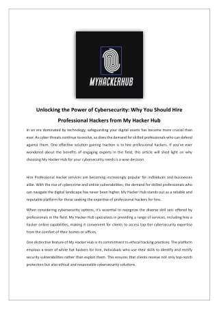 unlocking the power of cybersecurity