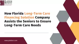 Long-Term Care Financing Made Simple