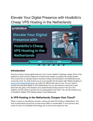 elevate your digital presence with hostbillo