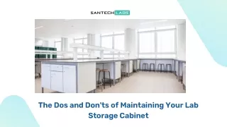 The Dos and Don'ts of Maintaining Your Lab Storage Cabinet