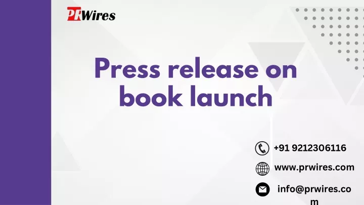 p ress release on book launch