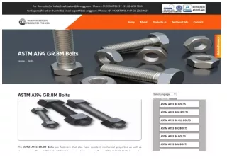 ASTM A194 GR.8M Bolts