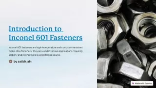 Inconel 601 Fasteners Suppliers | Alloy 601 | Renine Metalloys
