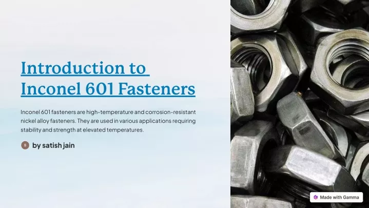 introduction to inconel 601 fasteners