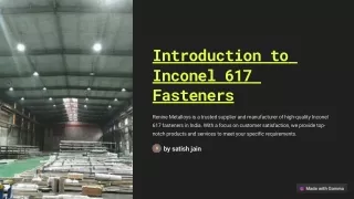 Inconel 617 Fasteners Supplier Manufacturer in India - Renine Metalloys