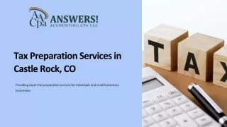 Tax Preparation Services in Castle Rock, CO