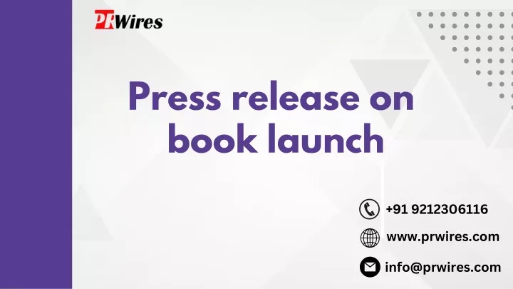 press release on book launch