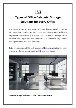 Office Cabinets For Storage Solutions in Every Office