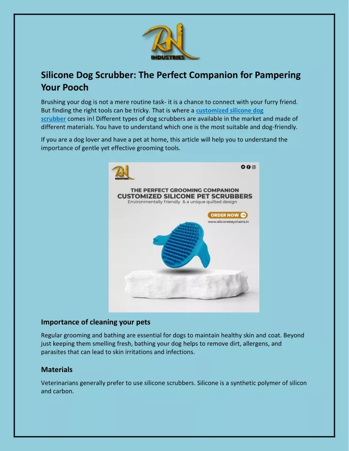 silicone dog scrubber the perfect companion