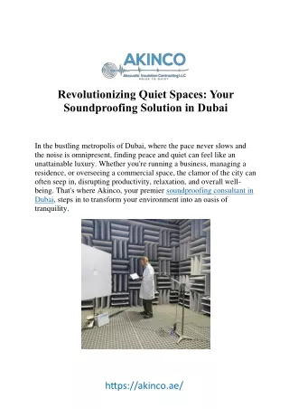 Expert Soundproofing Solutions: Your Soundproofing Consultant in Dubai