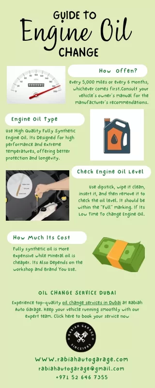 Best Guide To Vehicle Oil Change | Rabiah Auto Garage