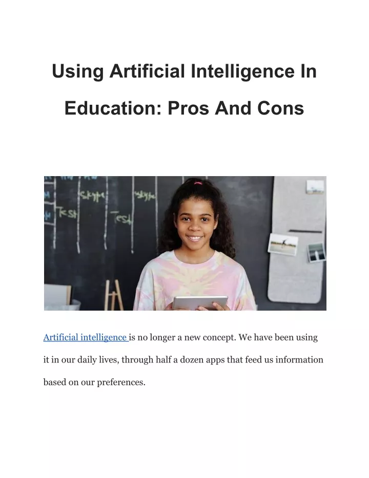 using artificial intelligence in