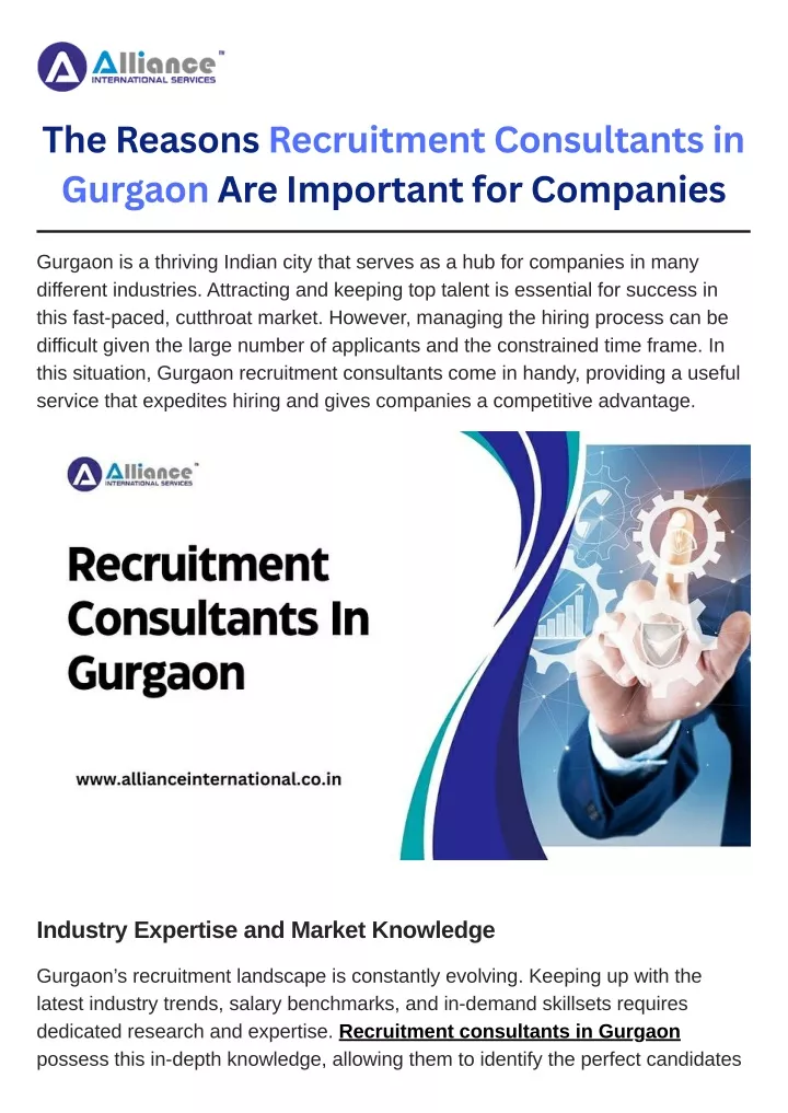the reasons recruitment consultants in gurgaon