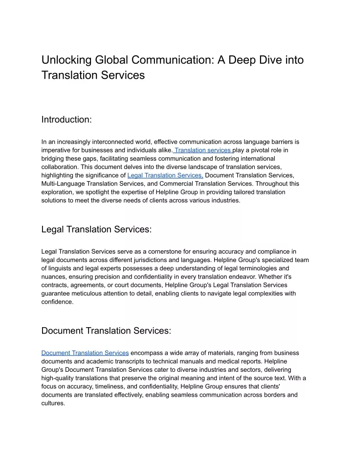 unlocking global communication a deep dive into