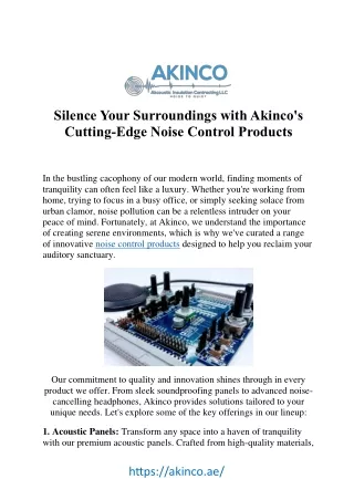Silence Solutions: Discover Our Range of Noise Control Products