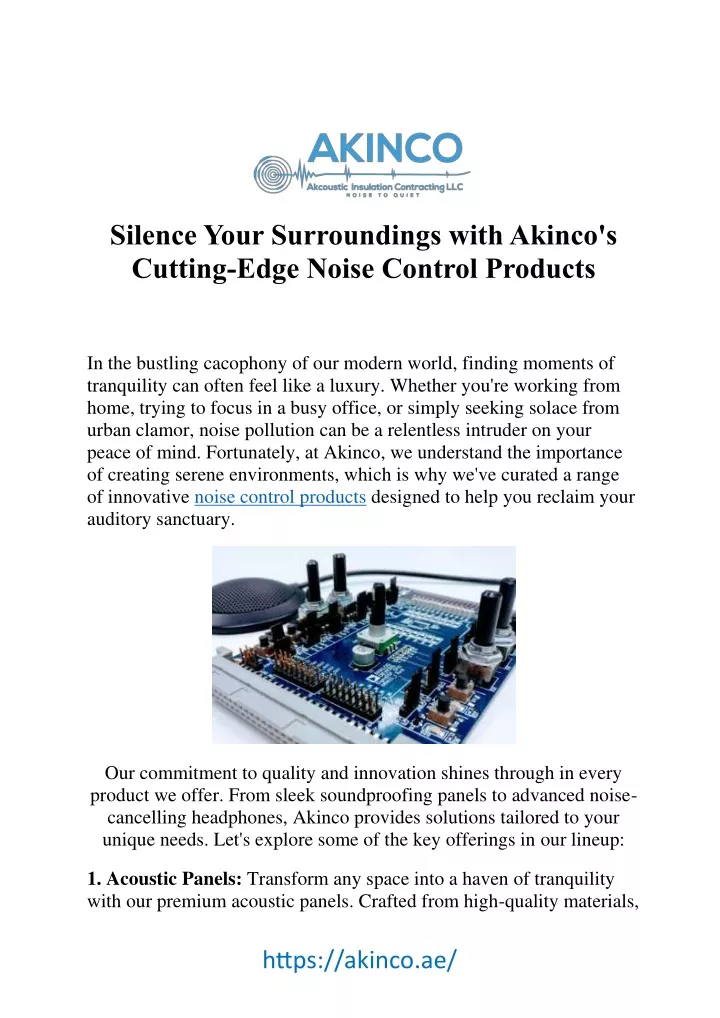 silence your surroundings with akinco s cutting